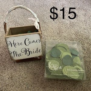 Flower girl basket and petals